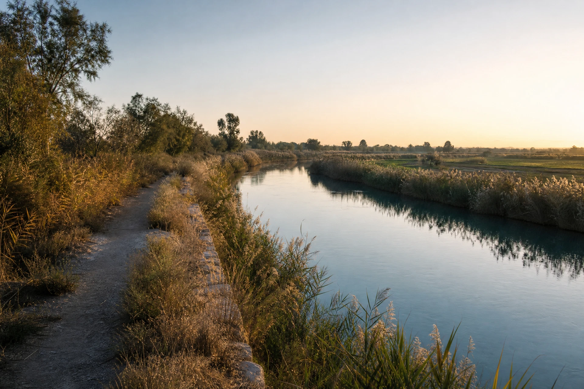 Ribera y camino junto al río